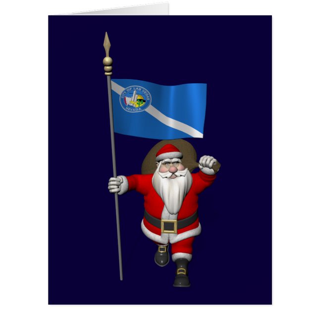 Santa Claus With Ensign Of Las Vegas (Front)