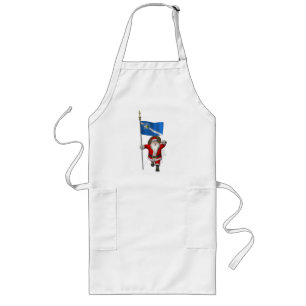 Santa Claus With Ensign Of Las Vegas Long Apron