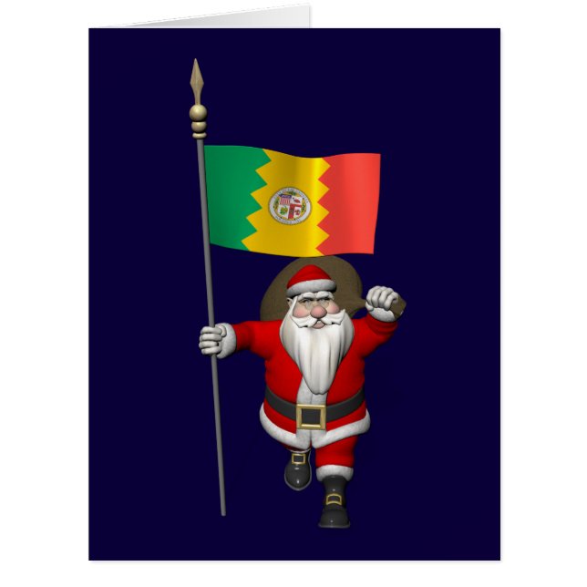Santa Claus With Ensign Of Los Angeles (Front)