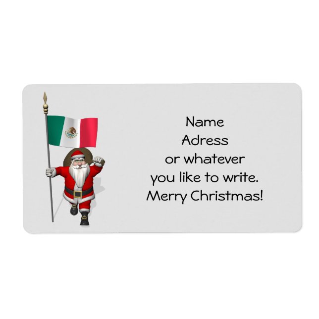 Santa Claus With Ensign Of Mexico (Front)