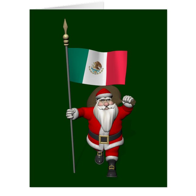 Santa Claus With Ensign Of Mexico (Front)