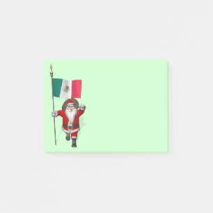 Santa Claus With Ensign Of Mexico Post-it Notes