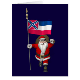 Santa Claus With Ensign Of Mississippi