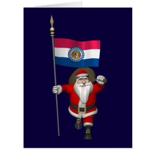 Santa Claus With Ensign Of Missouri