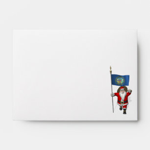 Santa Claus With Ensign Of Nebraska Envelopes