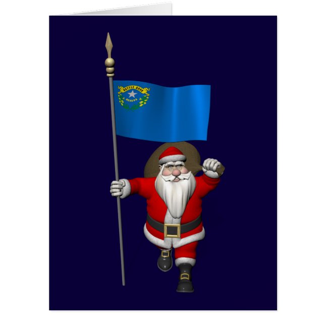 Santa Claus With Ensign Of Nevada (Front)
