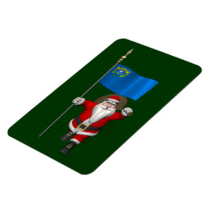 Santa Claus With Ensign Of Nevada Magnet