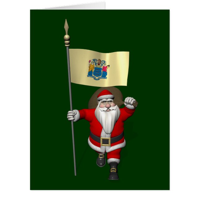 Santa Claus With Ensign Of New Jersey (Front)