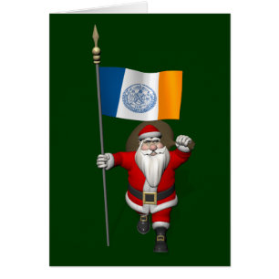 Santa Claus With Ensign Of New York City