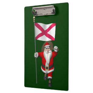Santa Claus With Ensign Of Northern Ireland Clipboard