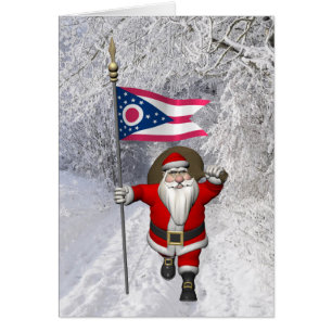 Santa Claus With Ensign Of Ohio