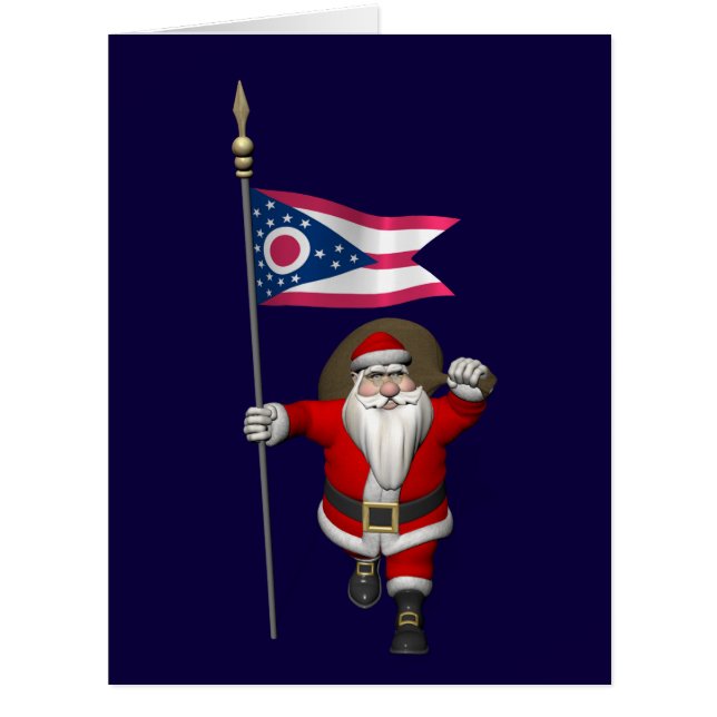 Santa Claus With Ensign Of Ohio (Front)