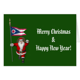 Santa Claus With Ensign Of Ohio