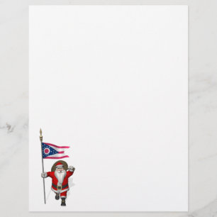 Santa Claus With Ensign Of Ohio