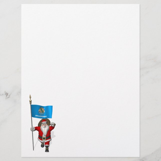 Santa Claus With Ensign Of Oklahoma (Front)