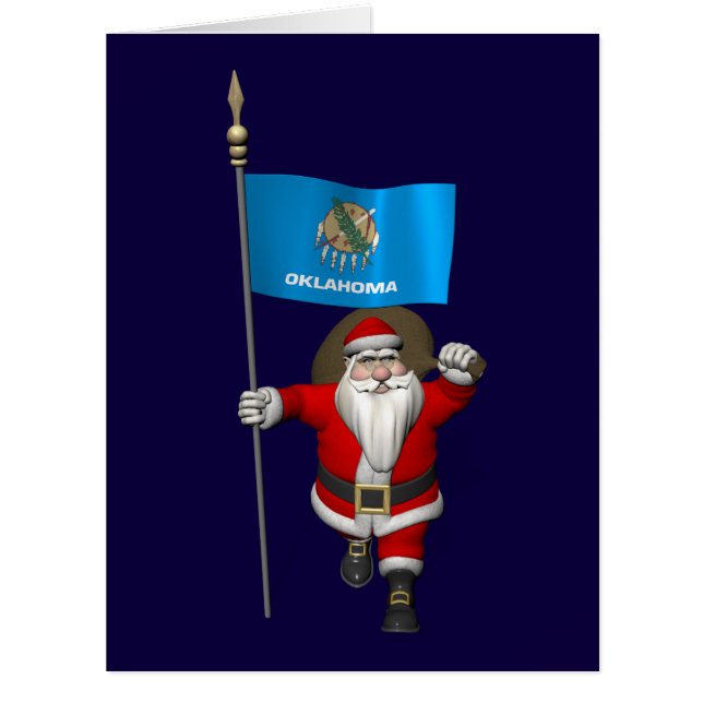 Santa Claus With Ensign Of Oklahoma (Front)