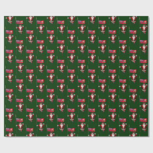 Santa Claus With Ensign Of Ontario Wrapping Paper