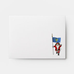 Santa Claus With Ensign Of Oregon Envelopes
