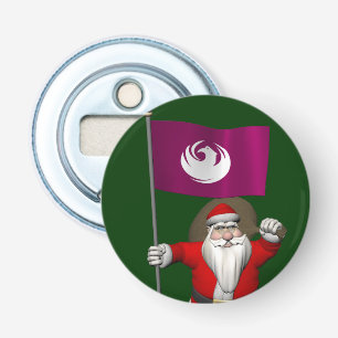 Santa Claus With Ensign Of Phoenix Bottle Opener