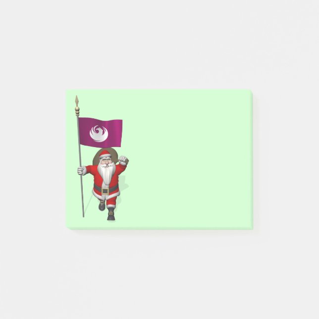 Santa Claus With Ensign Of Phoenix Post-it Notes (Front)