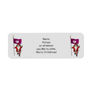 Santa Claus With Ensign Of Phoenix Return Address Label