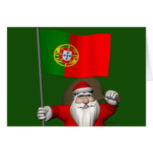 Santa Claus With Ensign Of Portugal