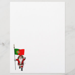 Santa Claus With Ensign Of Portugal
