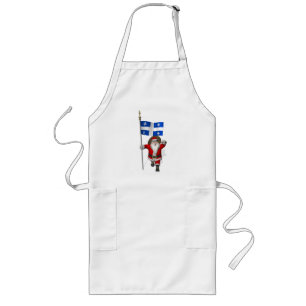 Santa Claus With Ensign Of Québec CDN Long Apron
