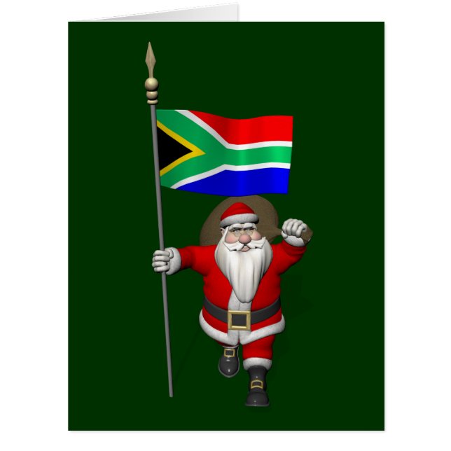 Santa Claus With Ensign Of South Africa (Front)