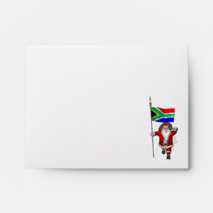 Santa Claus With Ensign Of South Africa Envelopes