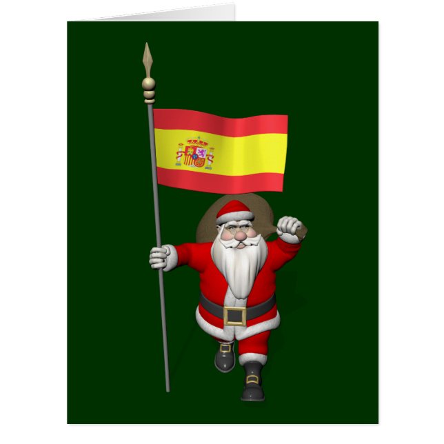 Santa Claus With Ensign Of Spain (Front)