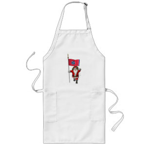 Santa Claus With Ensign Of Tennessee Long Apron