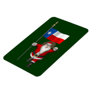 Santa Claus With Ensign Of Texas Magnet