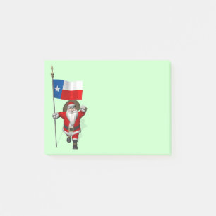 Santa Claus With Ensign Of Texas Post-it Notes