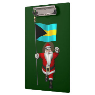 Santa Claus With Ensign Of The Bahamas Clipboard