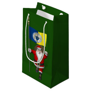 Santa Claus With Ensign Of Trenton NJ Small Gift Bag