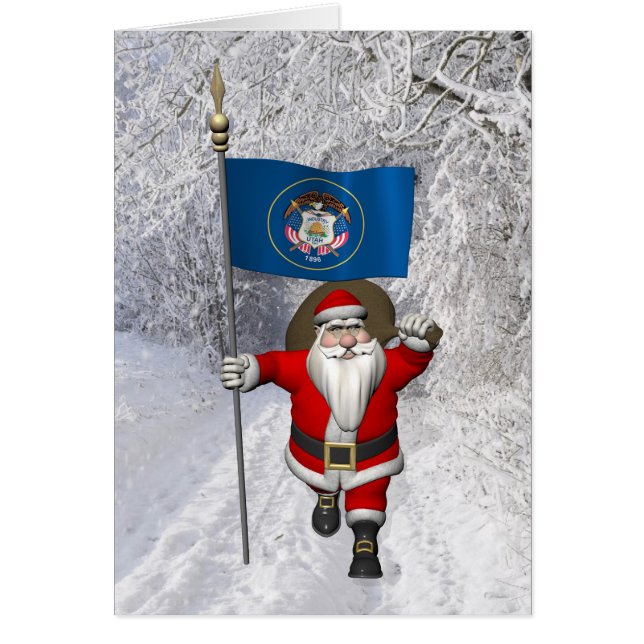 Santa Claus With Ensign Of Utah (Front)