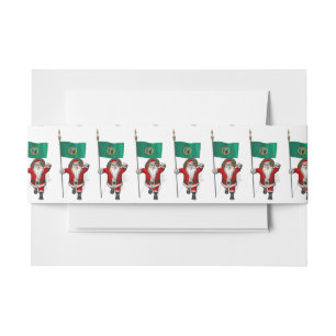 Santa Claus With Ensign Of Washington Invitation Belly Band