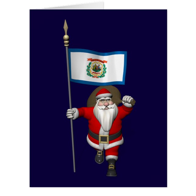 Santa Claus With Ensign Of West Virginia (Front)