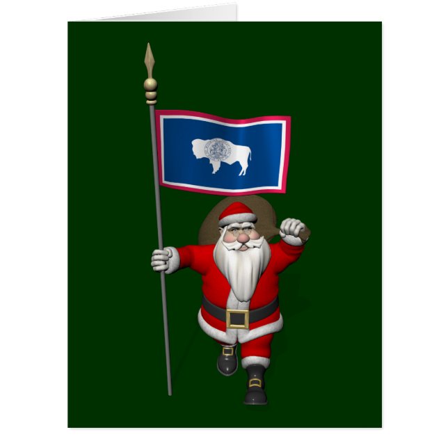 Santa Claus With Ensign Of Wyoming (Front)