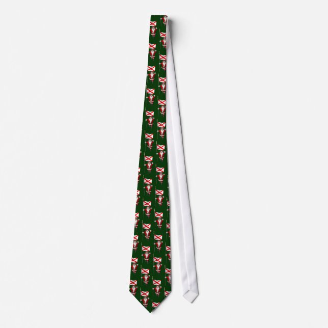 Santa Claus With Flag Of Alabama Tie (Front)