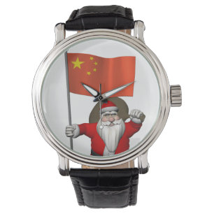 Santa Claus With Flag Of China Watch