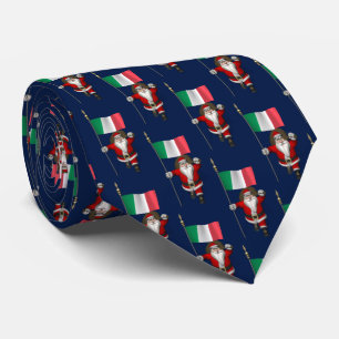 Santa Claus With Flag Of Italy Tie