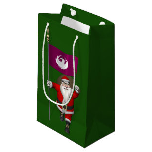 Santa Claus With Flag Of Phoenix AZ Small Gift Bag