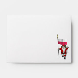 Santa Claus With Flag Of Poland Envelopes