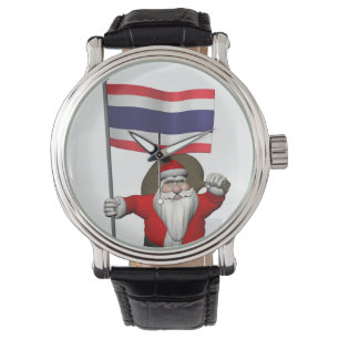 Santa Claus With Flag Of Thailand Watch