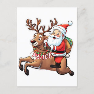Santa Claus with Gifts of Peace Postcard