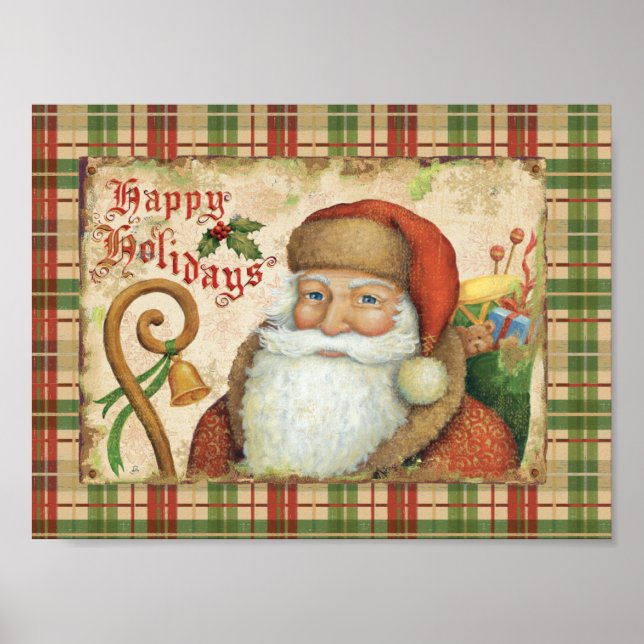 Santa Claus with Gifts Poster (Front)