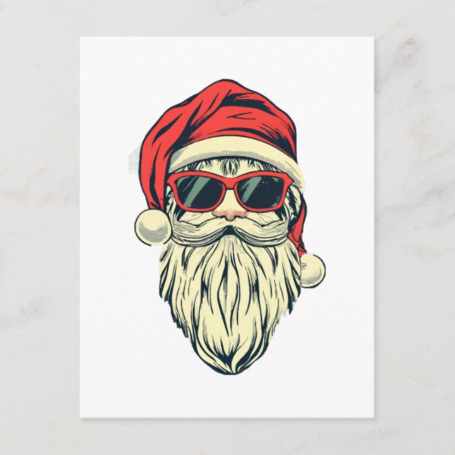 santa claus with glasses enclosure card (Front)