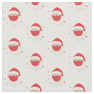 Santa Claus with medical mask Fabric